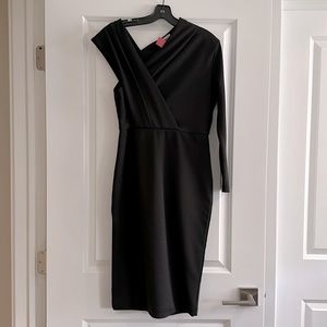 EUC AQUA Black Midi Dress